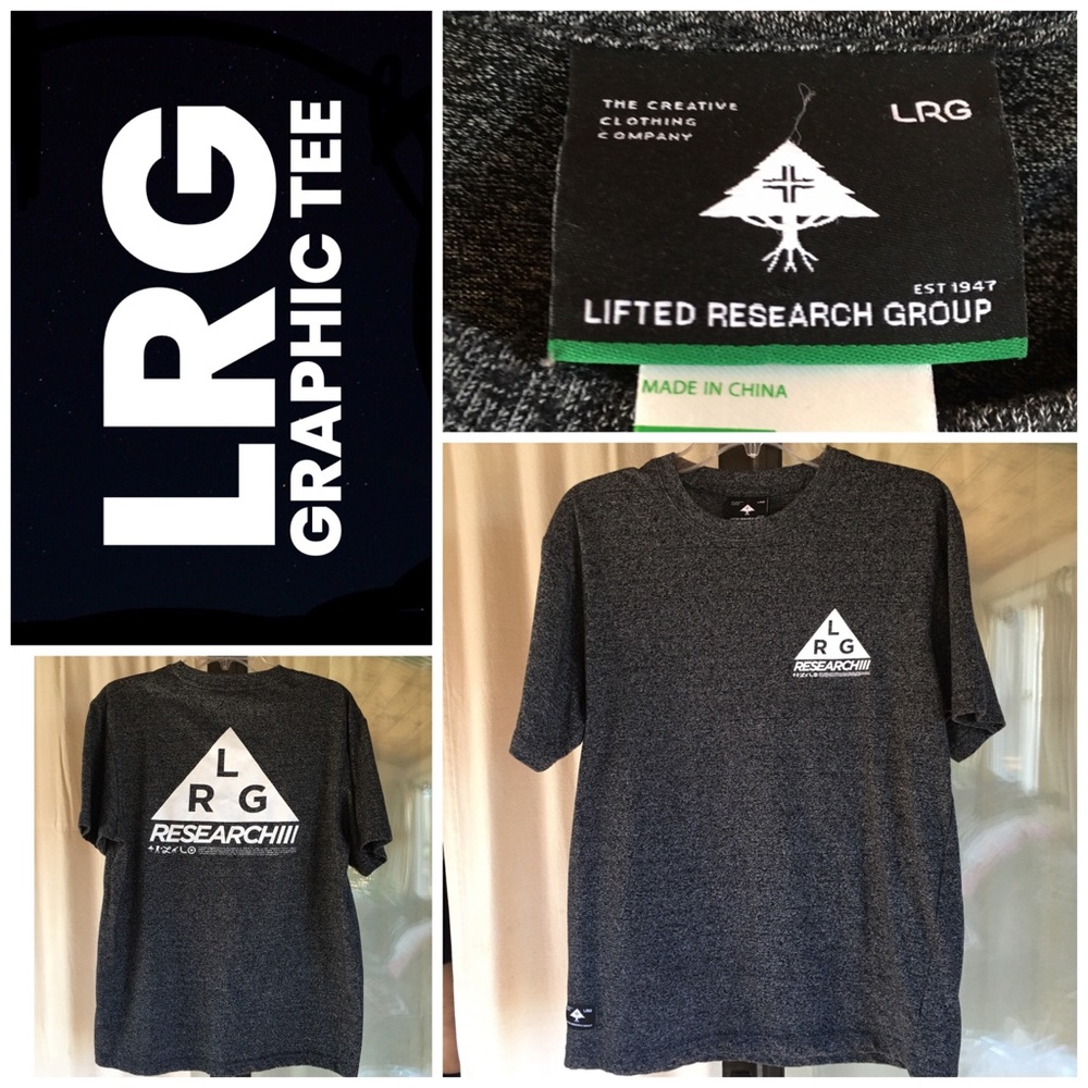 LRG Men’s Black Logo Tee
